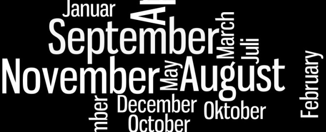 Nazwy miesięcy po angielsku i niemiecku